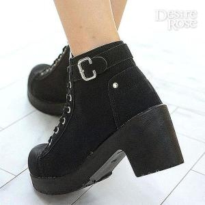 디자이어로즈 여성 미들굽 베팅 레더 앵클부츠 S11243247