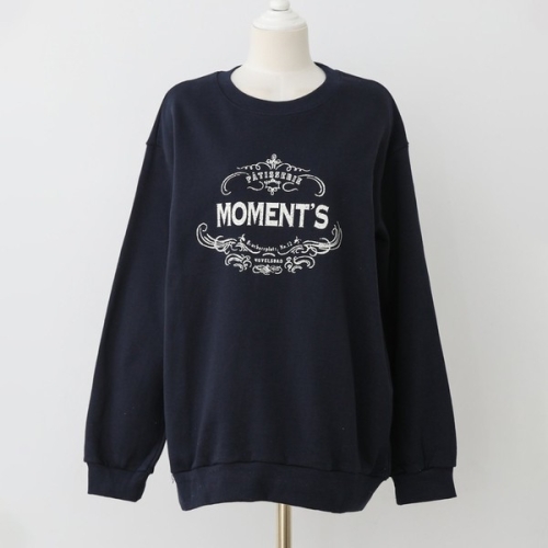 아이우먼 모먼츠데일리긴팔맨투맨 WBQ525M401 빅사이즈