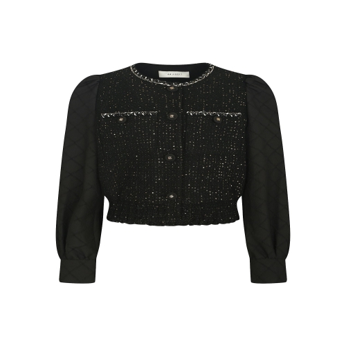 JJ지고트 프리미엄 GP2A0JK251 슬리브배색스팽글트위드재킷