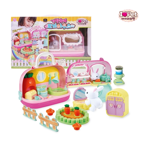 아이러브펫 가방속에 토끼하우스 소꿉놀이
