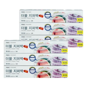 FROG  더블 지퍼백 냉장용 특대, 8매, 6개