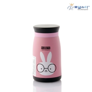  로얄스타 애니멀 스텐레스 보온보냉병 일반형 토끼 260ml