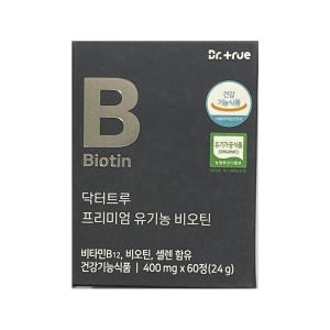 한국씨엔에스팜 닥터트루 프리미엄 유기농 비오틴 400mg 60정