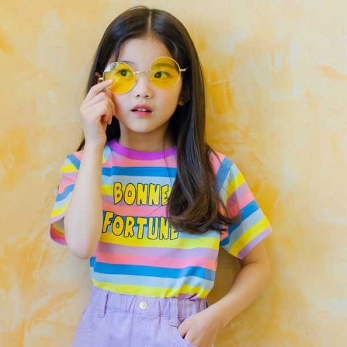 아이러브제이 포츈 스트라이프 반팔 티 JUUTO61