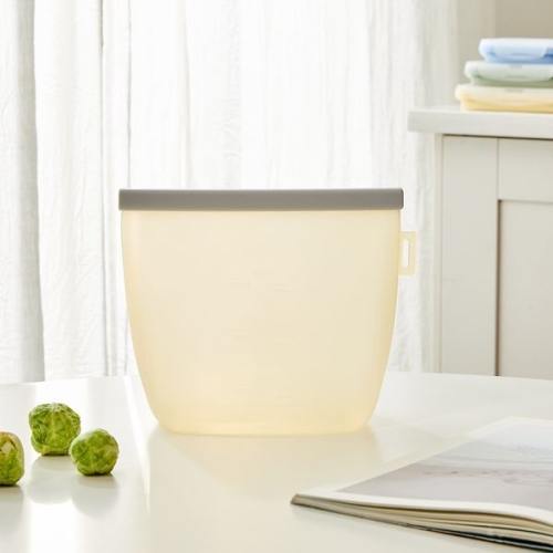 이랜드리테일 모던하우스 씻어서 계속쓰는 실리콘 지퍼백 옐로우 1.5L