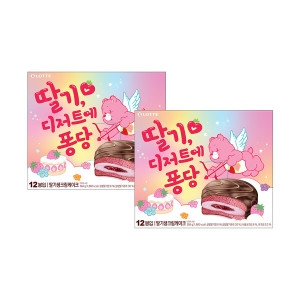 롯데제과  몽쉘 딸기 생크림케이크 384g