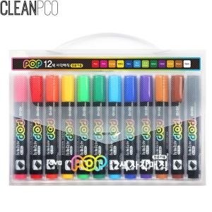 티에스자바 자바 POP 12색 사각 유성매직 전문가용