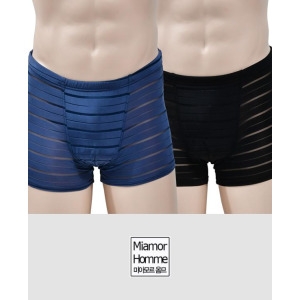 보신각 S52P39NS1 인견 시스루 스트라이프 남성드로즈