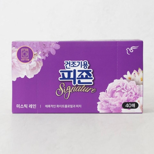 피죤 건조기용 시그니처 미스틱레인 40매