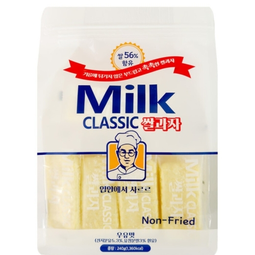 위아더월드  밀크 클래식 쌀과자 우유맛 240g