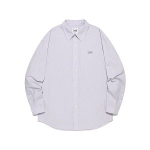 LEE 트위치 로고 포플린 셔츠 그레이 LE2401SH02GR