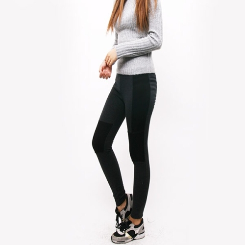 쉬즈미스 배색 융털 기모 레깅스 겨울 L -684