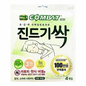 컴배트 진 드기 싹 매트 4매입 시트형 침대 쇼파 7781
