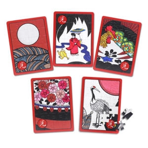 이지피아 컬러링 효도 빅 퍼즐 화투 5광 5종 세트 치매예방 효도 시니어 어르신 퍼즐 257x355mm