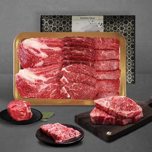 농협안심한우  암소퀸 1등급 구이한판 채반선물세트 1kg