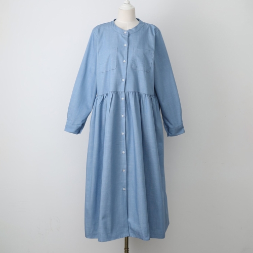 아이우먼 심플라운드데님롱원피스 WBQ581M402 빅사이즈