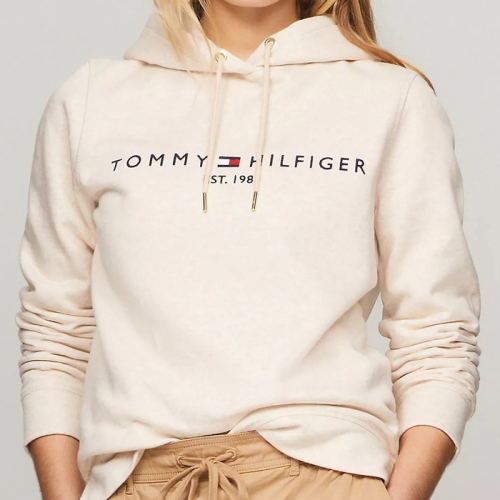 타미힐피거 여성 Tommy 후드티 Beige