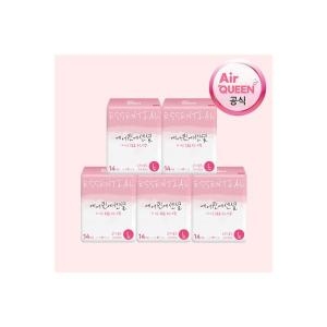 에어퀸 에센셜 생리대 대형 70P 14Px5팩 순면 에어홀 생리대