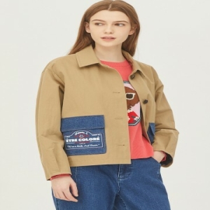 베네통 BAJP13311BG 데님 포켓 점퍼