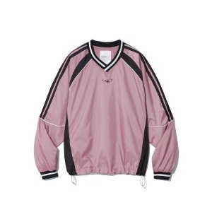 코드그라피 CODEGRAPHY CGP ARC 로고 나일론 배색 브이넥 맨투맨_인디핑크 CBDSUWM503IP 281260