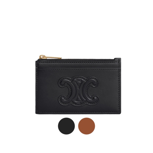 셀린느 퀴르 트리옹프 지퍼 카드지갑 블랙 탠 10K583EMH 10K583EMJ