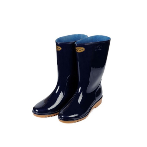 보생  패션 여자 장화 청색/적색 미끄럼방지 공장 주방 방수화 농사신발 고무장화