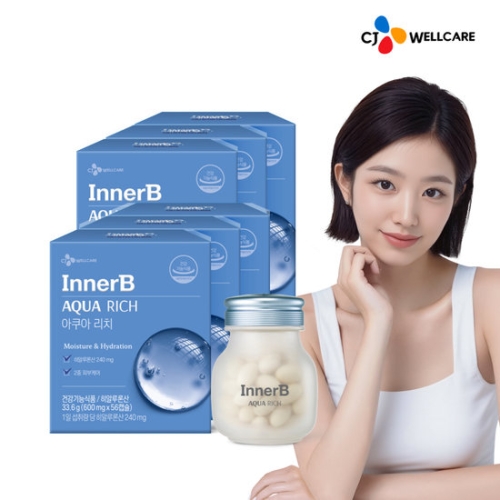 CJ웰케어 이너비 아쿠아리치 히알루론산 맥스 56캡슐