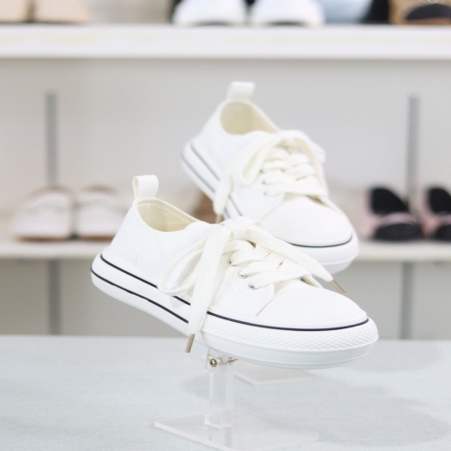 바이로쏘 레이스업 캔버스 플랫폼 4cm 스니커즈 BY 24S11525AE4