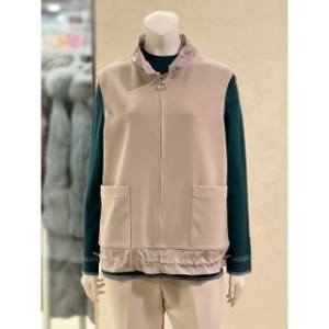 벨리시앙 여성 스트링 프릴 배색 집업 베스트 VT3103ASD