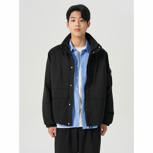 에잇세컨즈 워셔블 나일론 숏 파카 블랙 264239FYC5