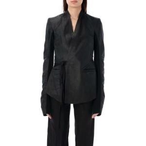 릭오웬스 SS24 HOLLYWOOD WRAP BLAZER BLACK 24PRP01D2707LBA 09