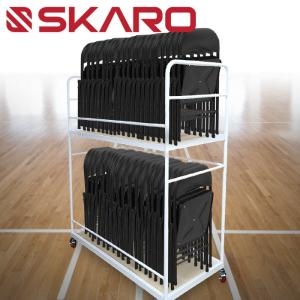 스카로 접이식의자보관대 2단 60개용_SCC-760 L1500xW600xH1800mm 접이의자보관함