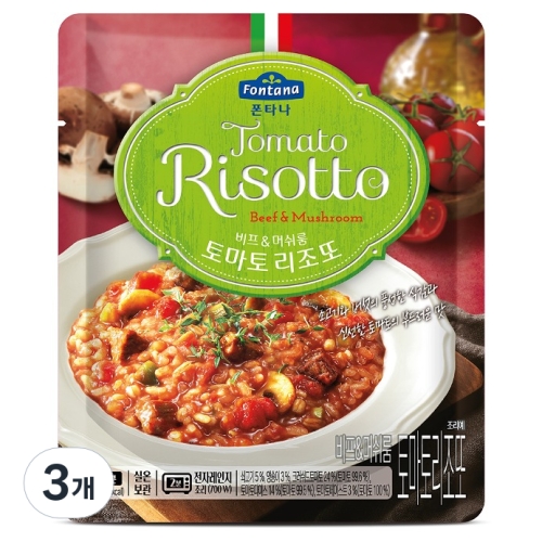 샘표식품 폰타나 비프 앤 머쉬룸 토마토 리조또 250g