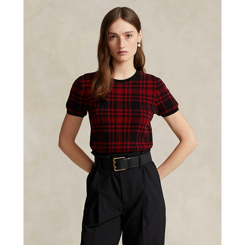 폴로랄프로렌 폴로 랄프 로렌 여성 플래드 울 슬리브 스웨터 WMPOSWENC020821600