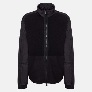 보스 SP24 레귤러핏 하이브리드 니트 집업 자켓 블랙 50506013001