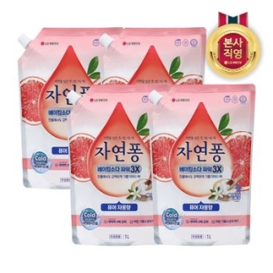 자연퐁 베이킹소다 파워 3X 퓨어 자몽향 리필 1L