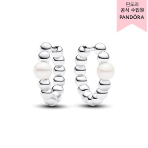 판도라  트리티드 프레쉬워터 컬처드 펄 앤 비드 후프 이어링_293178C01