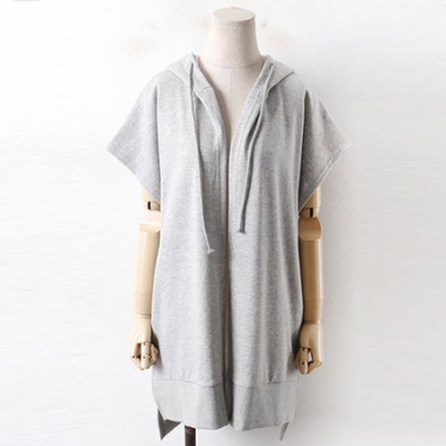 빅사이즈사랑해요 1326L402 후드끈캐쥬얼조끼 WW