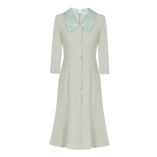 포커스 카라배색진주버튼원피스 PBINF4S1OP3520