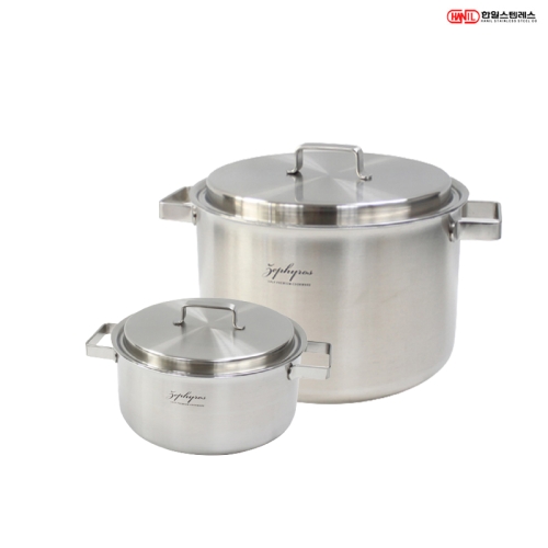 한일스텐레스  제피로스 통5중 IH 냄비 2종 G (양수18+곰솥30)
