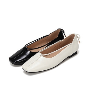 바바라 스퀘어토 끈장식 포인트 양가죽 플랫 BBH138 2COLOR