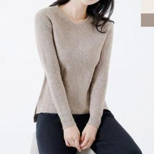 오노마 ONM 데일리 여친룩 1P 울니트 브이넥 긴팔 출근룩 니트 간 S11870470
