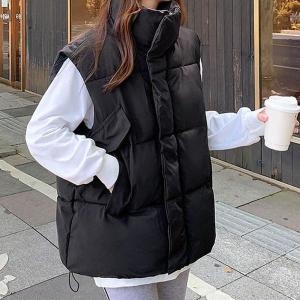 오노마 ONM 패딩 조끼 겨울 아우터 노멀룩 하이넥 밑단 스트링 S11331036