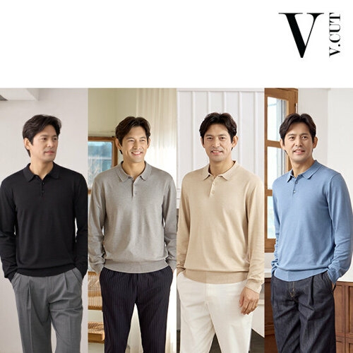 브이컷 V.CUT 남성 스프링 워셔블 카라니트 4종_439603