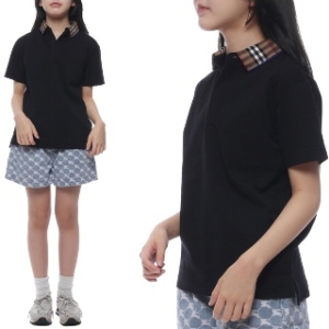 버버리 체크 카라 폴로 반팔티셔츠 8078567 BLACK 24S 트렌디 감성의 스마트한 쇼핑공간