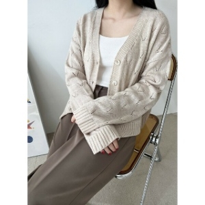 리빌모아 여자 루즈핏 가디건 스카시 니트 자켓 원피스 하객룩 트위드자켓 여성가디건DJW CA SABB1009 베이지 트렌디 감성의 ..
