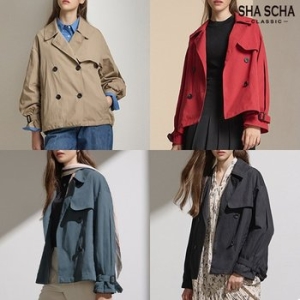 샤샤 홈쇼핑 블루종 트렌치 자켓