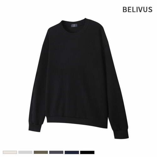 빌리버스 버스 남자 맨투맨 링클프리 와플 무지 긴팔 티셔츠 BCM074 트렌디 감성의 스마트한 쇼핑공간