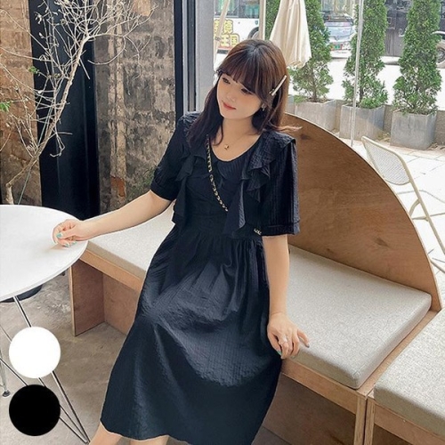 시드마켓 앤디리본라인셔링원피스 402J954S 빅사이즈 여성