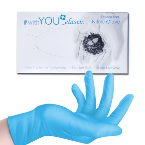 위드유  니트릴장갑 엘라스틱블루 100매 + 100매 두꺼운